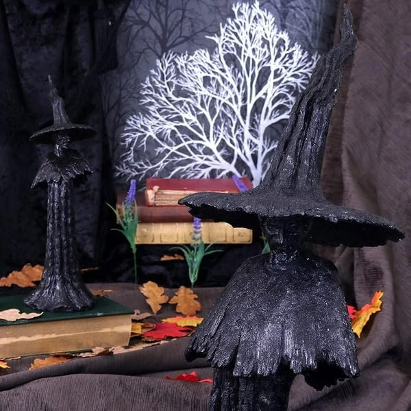 🔥LAST DAY 49% OFF - 🧙♀️💫Handmade Black Witch Statue: The Guardian of Your Home