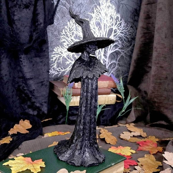 🔥LAST DAY 49% OFF - 🧙♀️💫Handmade Black Witch Statue: The Guardian of Your Home