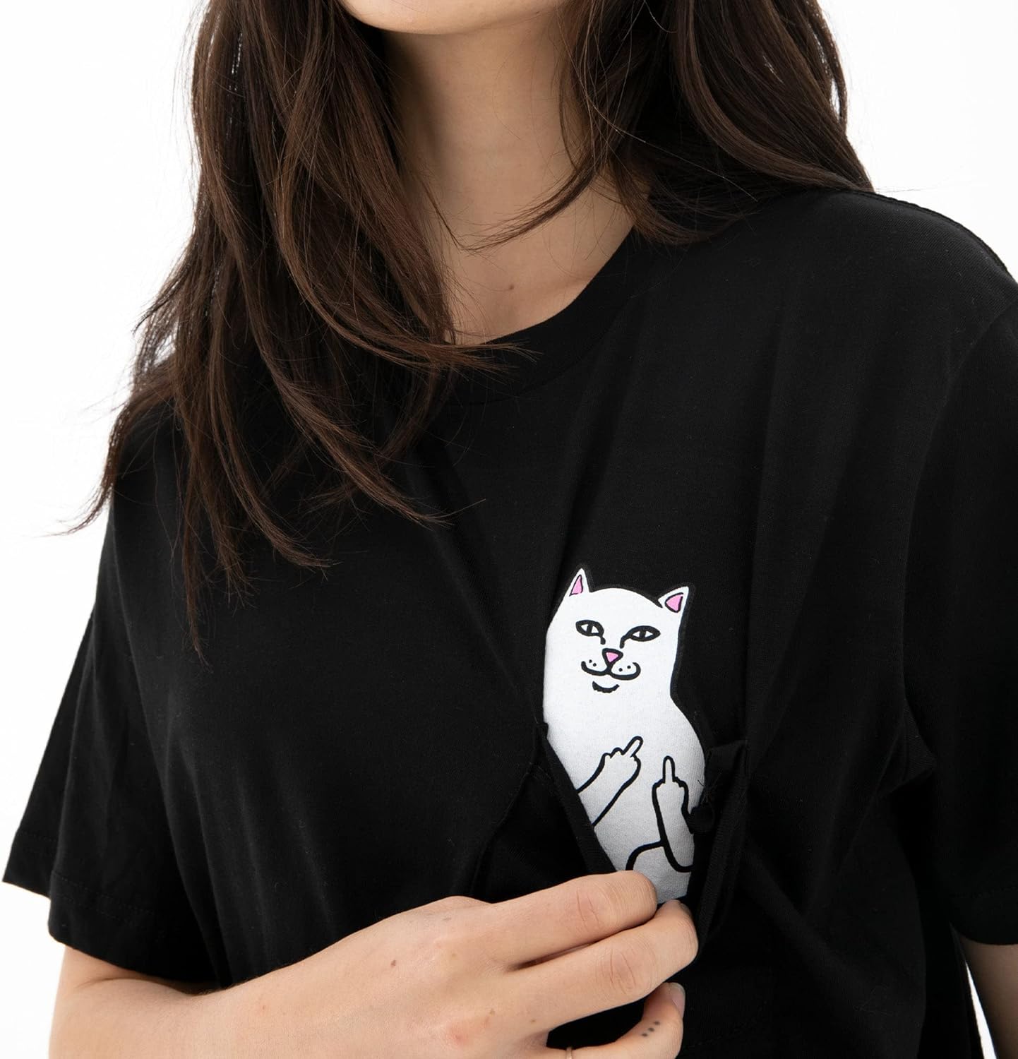 😾🖕Pocket Middle Finger Cat T-Shirt(Buy 2 Free Shipping)