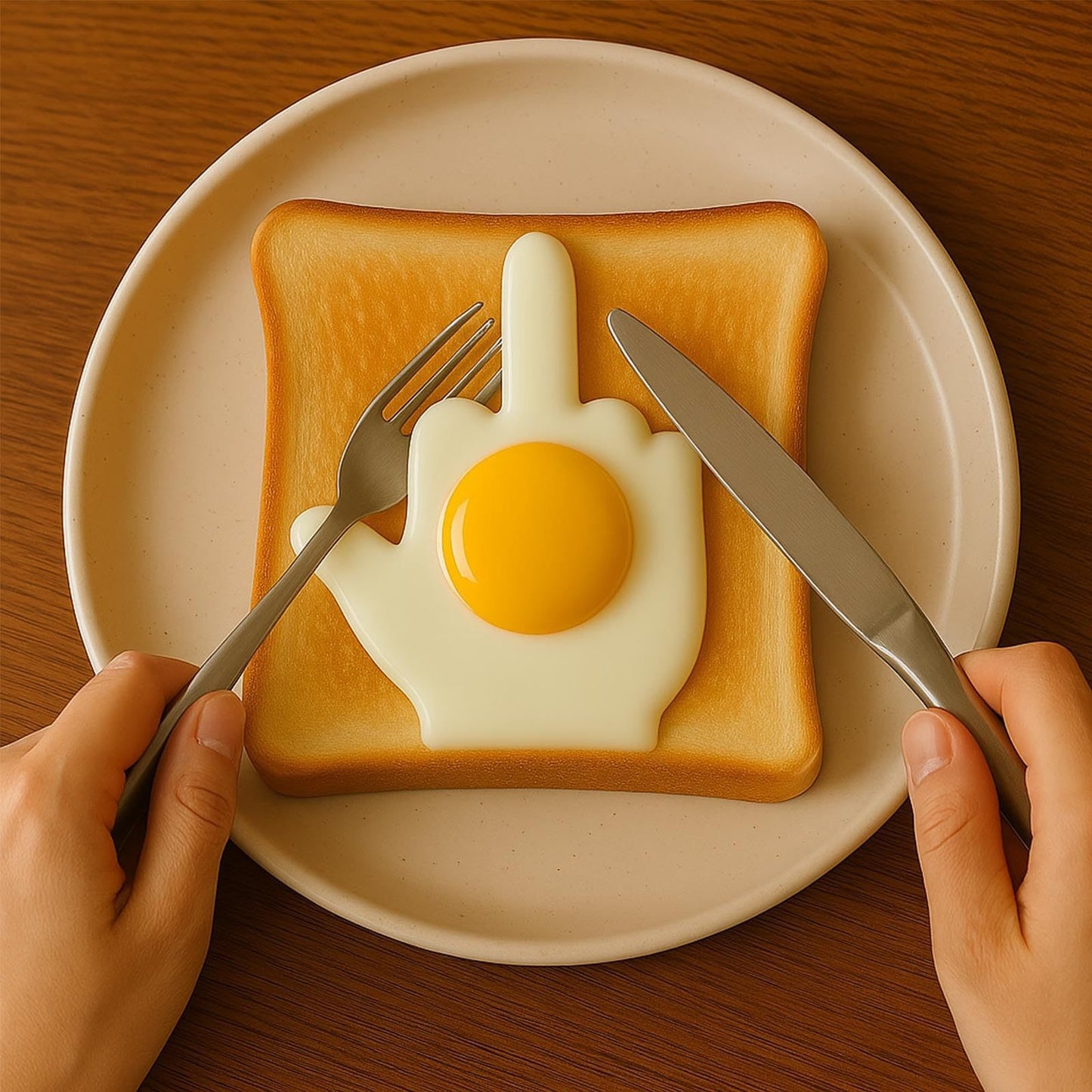 FUNNY MIDDLE FINGER EGG MOLD