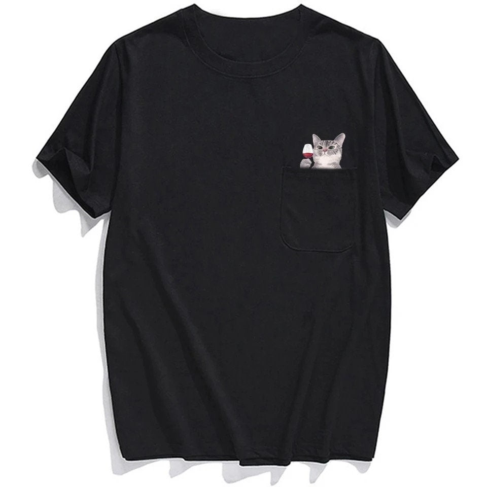 😾🖕Pocket Middle Finger Cat T-Shirt(Buy 2 Free Shipping)