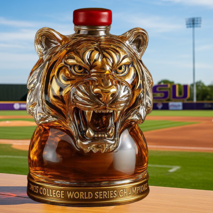 🥃🐯HOT LSU Tigers Champion Whiskey Bottle