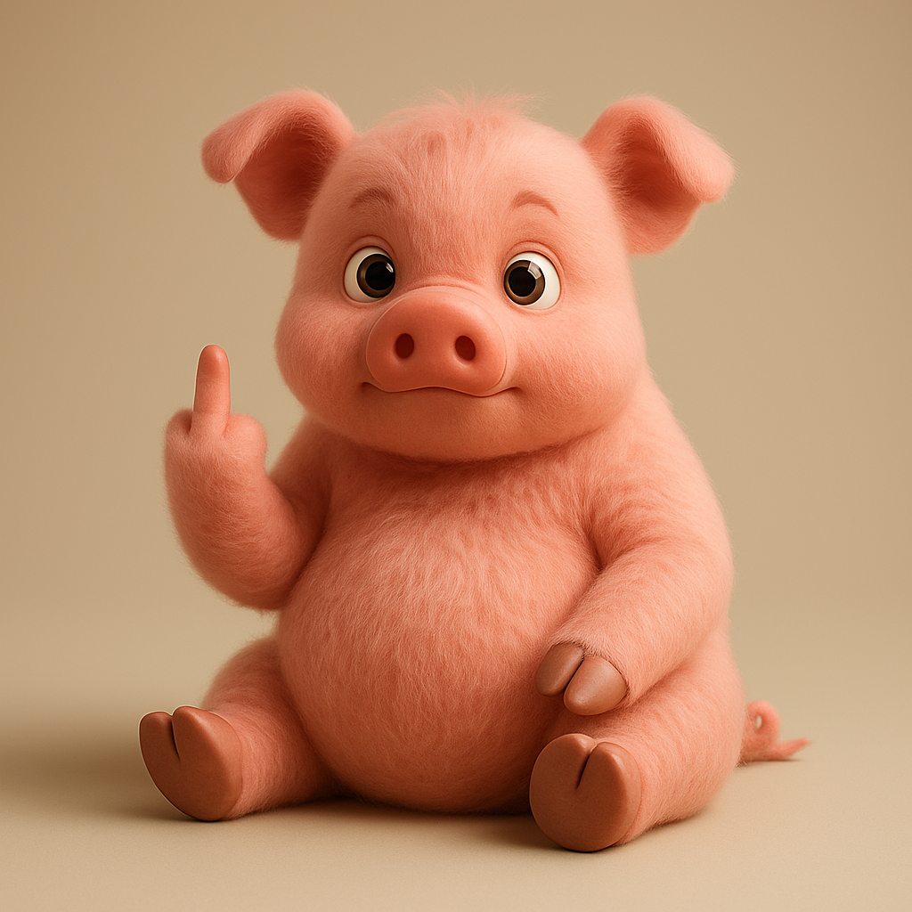 🐮🖕Cute Middle Finger Plush Highland Cow