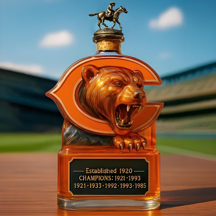 🐻🏈Chicago Bears NFL Champs Whiskey Bottle