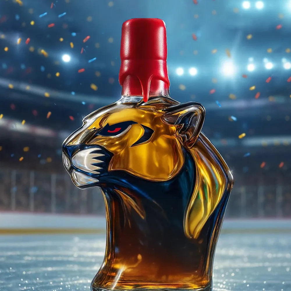 🐆🏒Celebrate the Florida Panthers winning the 2025 NHL Stanley Cup Championship Whisky Bottle🍺