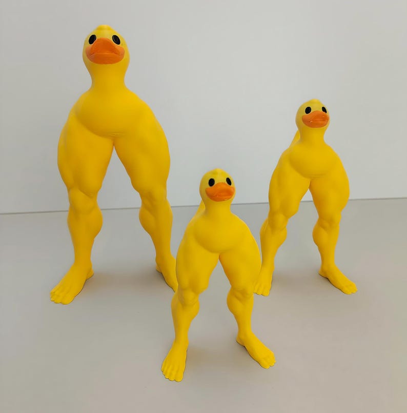 🦆💪Middle Finger Muscular Legs Duck