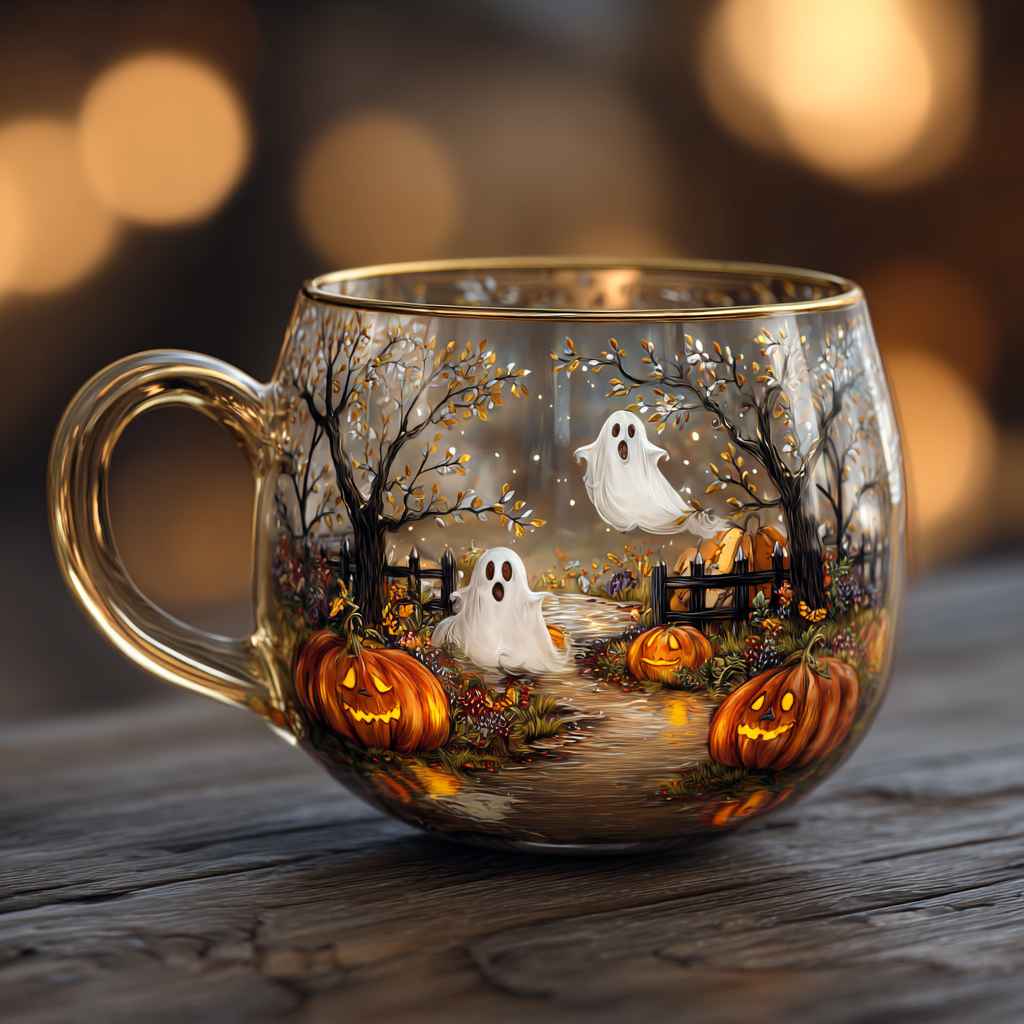 🎅☕Festive Painted Glass